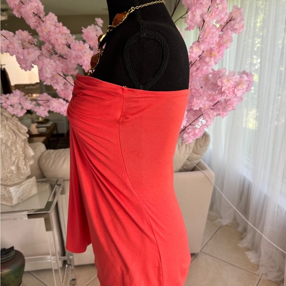 Sky Top Snake embellishment Orange sleeveless top Small - Picture 6 of 8